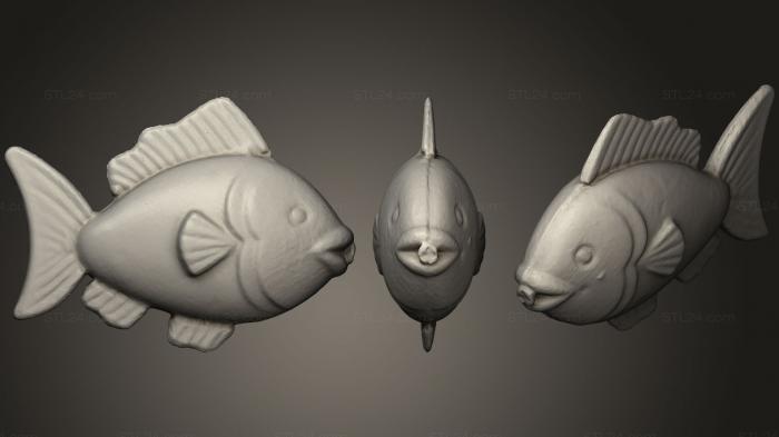 Статуэтки животных (Сканирование рыбы 3, STKJ_0953) 3D модель для ЧПУ станка